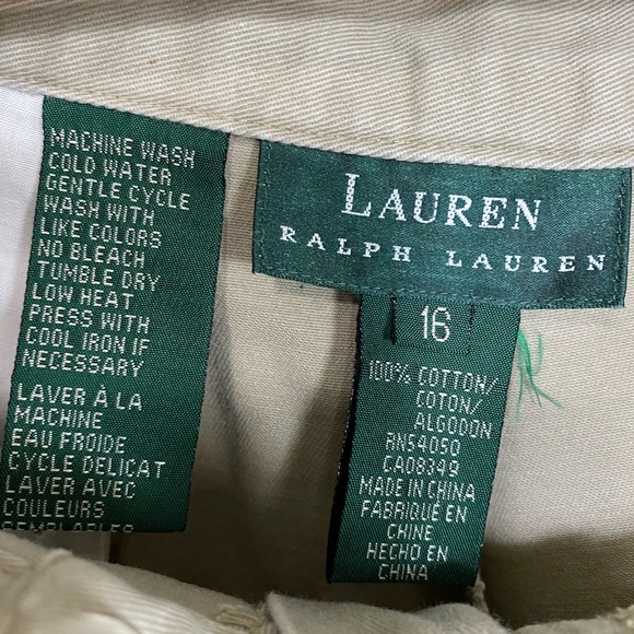 Ralph Lauren Women’s Shorts 100% Cotton Size 16 - Picture 8 of 10